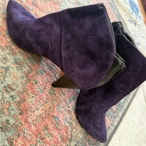 Dolce Vita Deep Purple Suede Pointed Ankle Boots